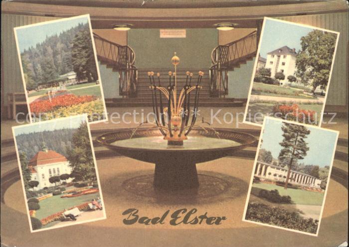 Bad Elster Badecafe Badehaus Rosengarten Wandelhalle Trinkbrunnen