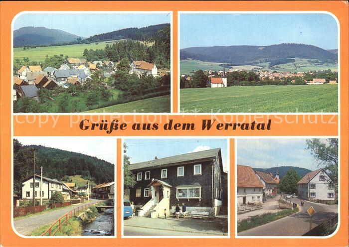 Schirnrod Sachsenbrunn Saargrund Konsum Gaststaette Gruene Aue Teilansicht