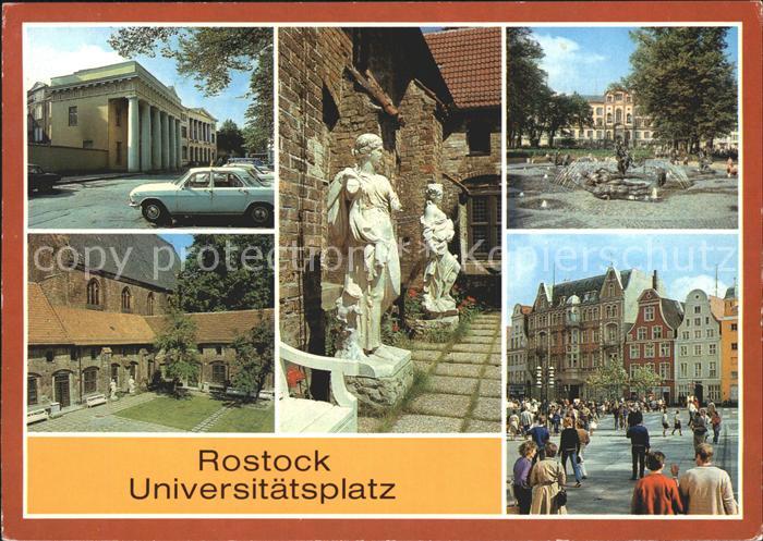 ROSTOCK  CITY Neue Wache Torsi Klosterinnehof Brunnen der Lebensfreude Universit