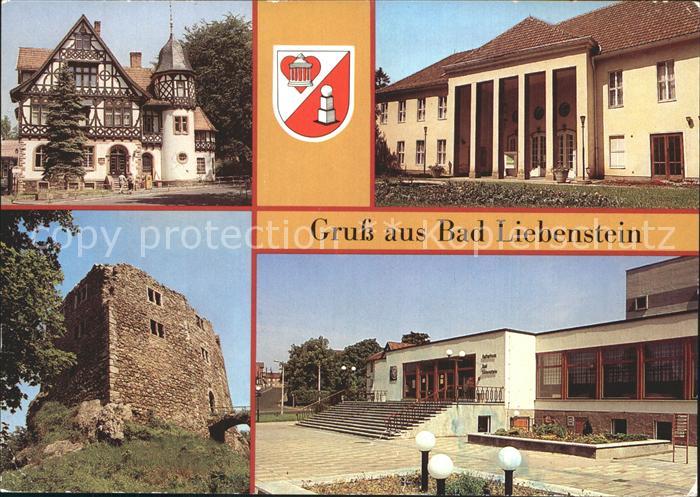 Bad Liebenstein Postamt Badehaus Burgruine Kulturhaus