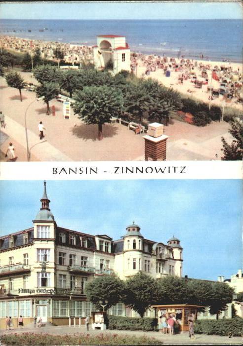Bansin Ostseebad Strand Zinnowitz FDGB Heim Glueck auf
