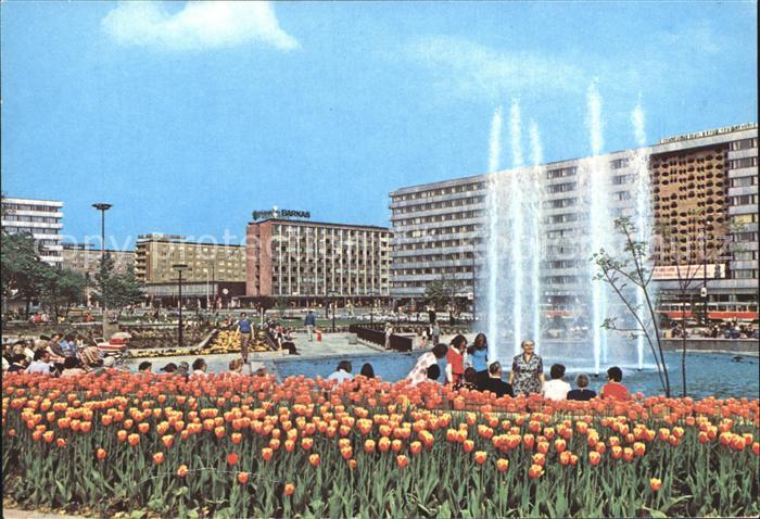 Karl-Marx-Stadt Karl Marx Platz Brunnen Fontaene