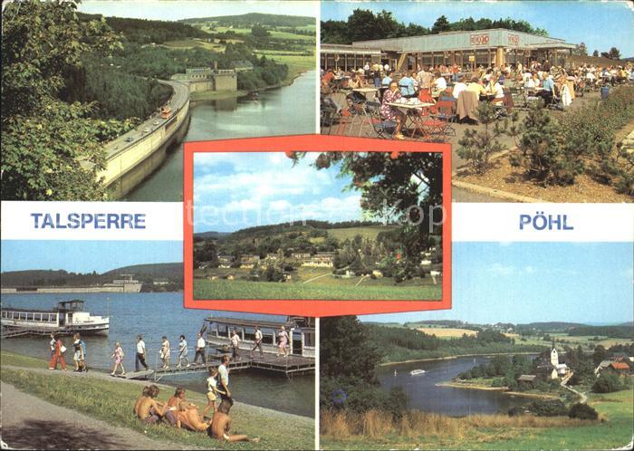 Poehl Vogtland Talsperre Staumauer Restaurant Panorama Bootsanlegestelle
