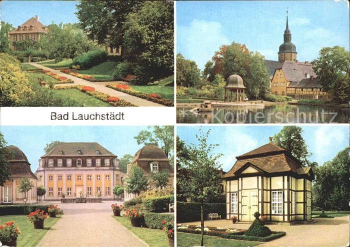 Bad Lauchstaedt Am Schlossgraben Parkteich Teichlaube Amtshaus Kirche Kursaal He
