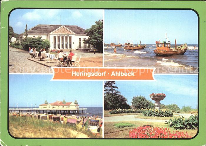 Heringsdorf Ostseebad Usedom Kulturhaus Kuranlagen Ahlbeck Strand Seebruecke