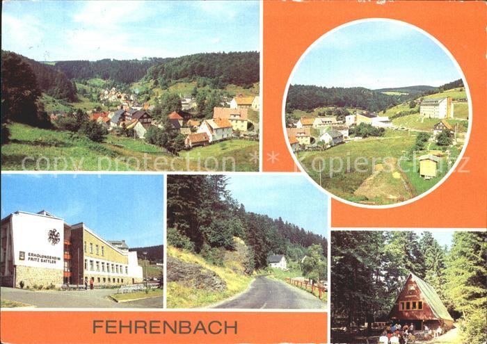 Fehrenbach Thueringer Wald Panorama Teilansicht FDGB Erholungsheim Fritz Sattler