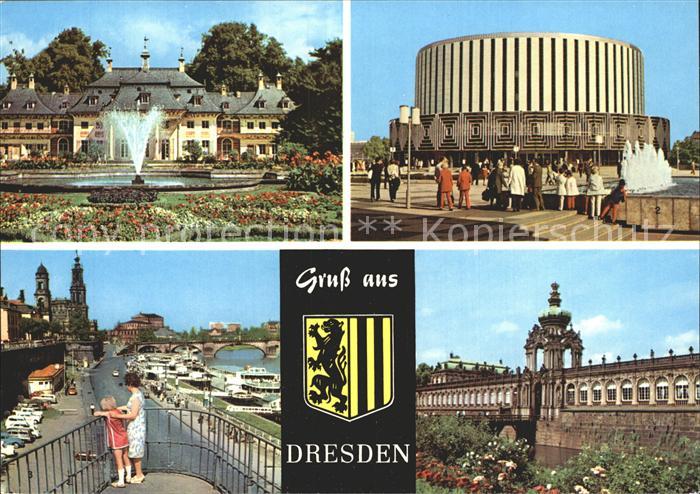 DRESDEN Elbe Schloss Pillnitz Bergpalais Filmtheater Prager Strasse Bruehlsche T