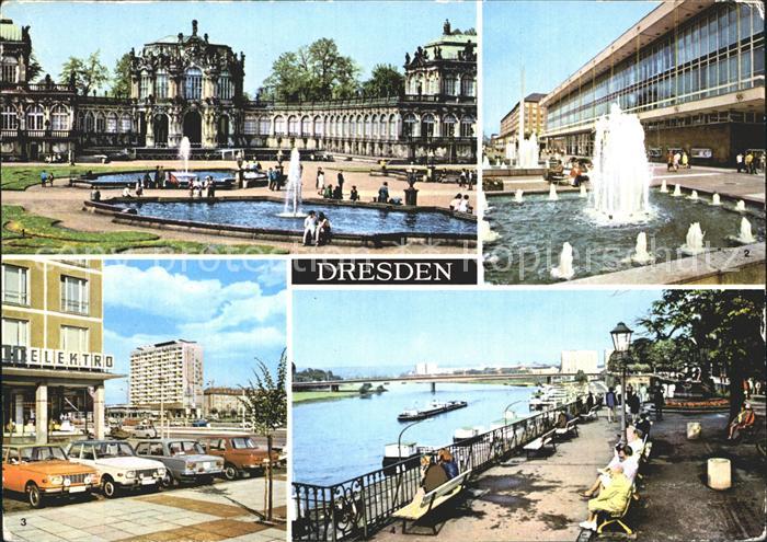 DRESDEN Elbe Zwinger Kulturpalast Pirnaischer Platz Bruehlsche Terrasse