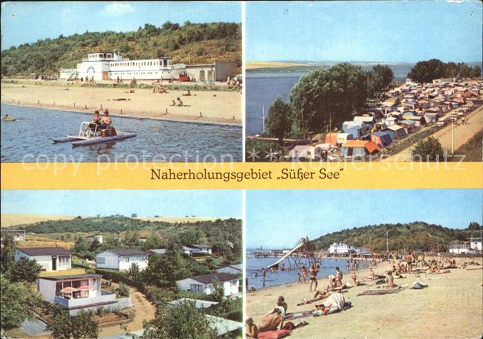 Seeburg Eisleben Naherholungsgebiet Suesser See Camping Bungalowpark Strand