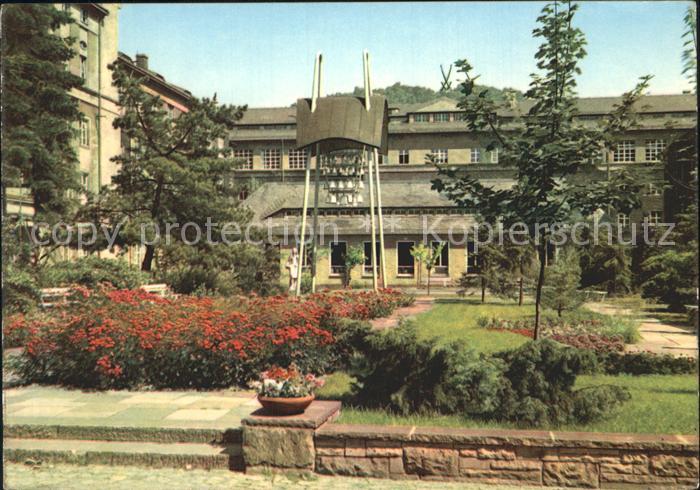 Meissen Elbe Sachsen Porzellan Manufaktur Werkhof mit Glockenturm