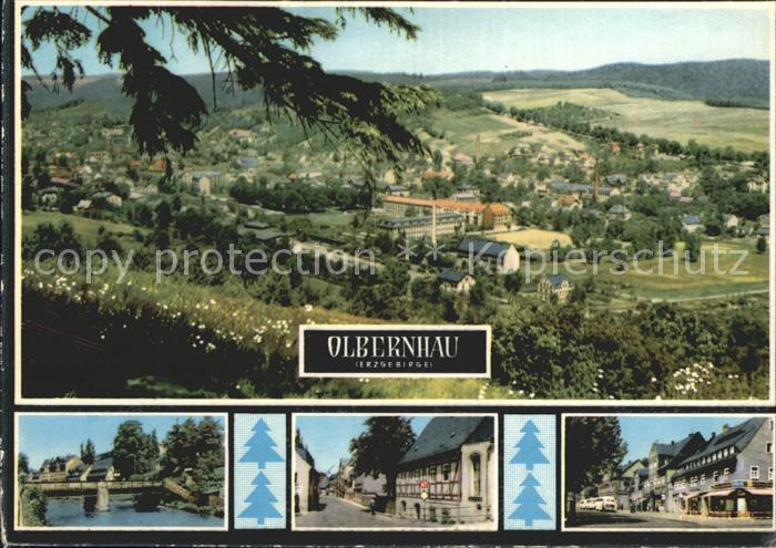 Olbernhau Erzgebirge Panorama Kegelbruecke Gruenthaler Str Ernst Thaelmann Platz