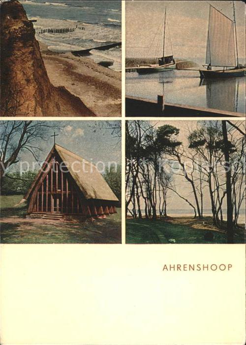 Ahrenshoop Ostseebad Steilkueste Bootspartie Kapelle Strand