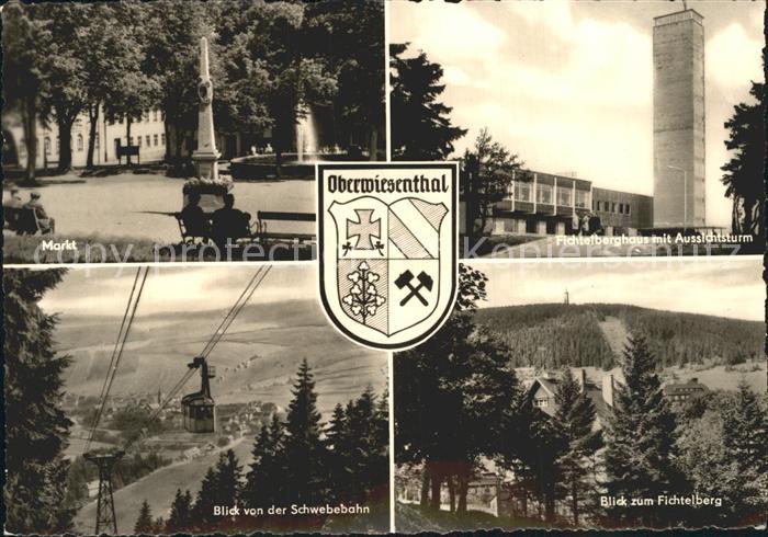Oberwiesenthal Erzgebirge Markt Fichtelberghaus Aussichtsturm Schwebebahn Fichte