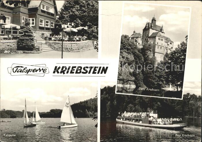 Kriebstein HO Gaststaette Talsperre Burg Kriebstein Boot Kriebstein