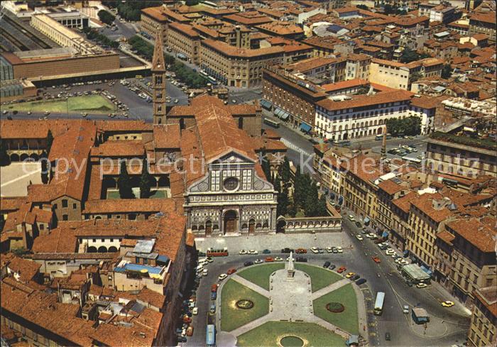 Firenze Florenz Fliegeraufnahme Piazza Santa Maria Novella