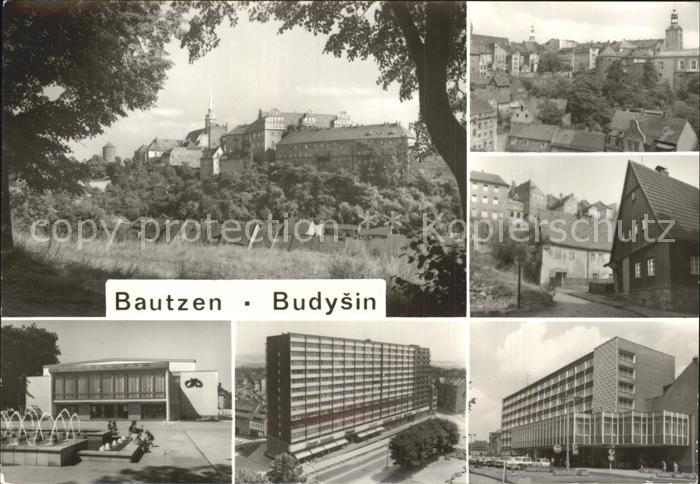 Bautzen Sachsen Volkstheater Wohnhochhaus Hexenhaeuschen