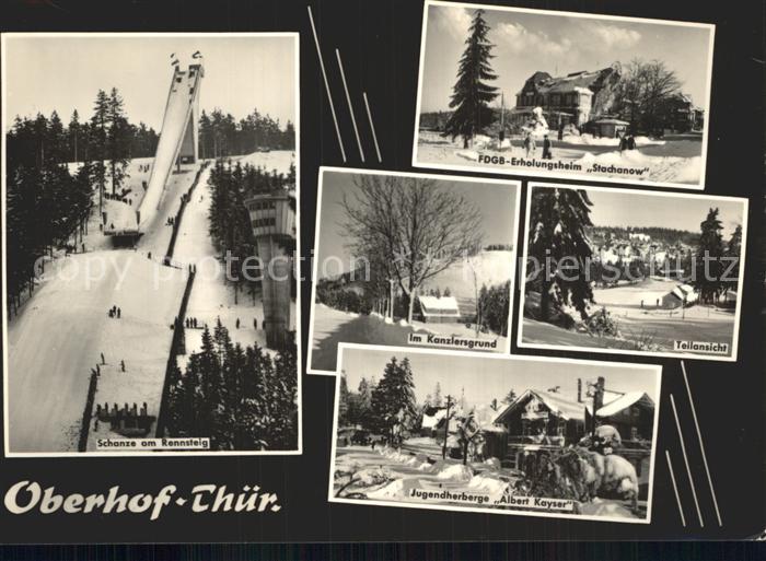 Oberhof Thueringen FDGB- Erholungsheim Stachanow Schanze am Rennsteig Kanzlersgr