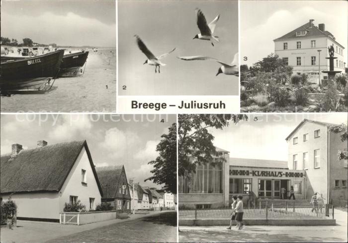 Breege Ruegen Strand Moewen Duenenhaus
