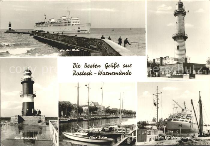 Rostock-Warnemuende Leuchtturm Mole Alter Strom