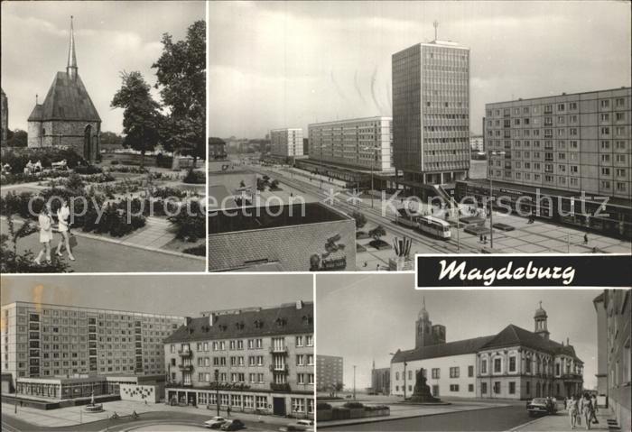 MAGDEBURG  CITY Magdalenenkapelle Karl Marx- Strasse Alter Markt Rathaus