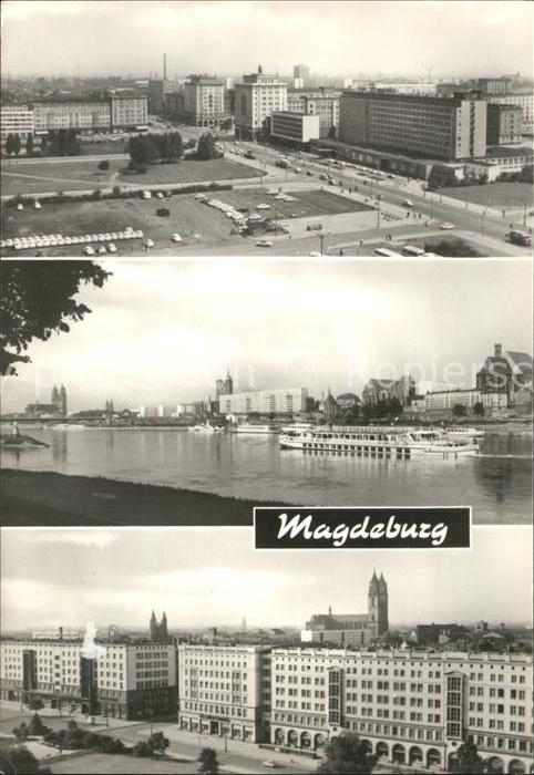 MAGDEBURG  CITY Otto von Guericke- Strasse Elbe Wilhelm Pieck- Allee