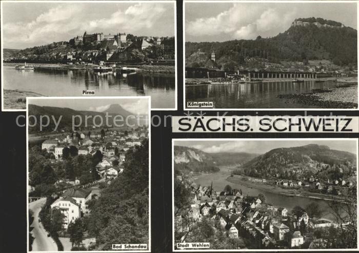 Koenigstein Saechsische Schweiz Wehlen Bad Schandau Pirna