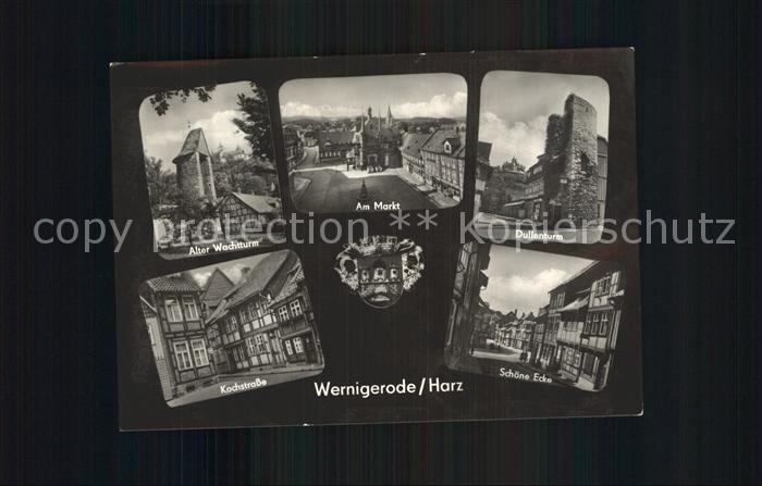 Wernigerode Harz Markt Alter Wachturm Kochstrasse Schoene Ecke Dullenturm