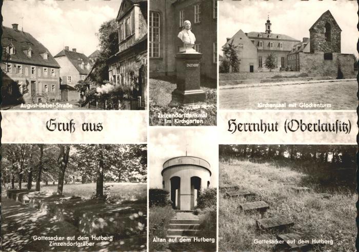 Herrnhut Gottesacker Hutberg Kirchensaal Glockenturm August- Bebel- Strasse