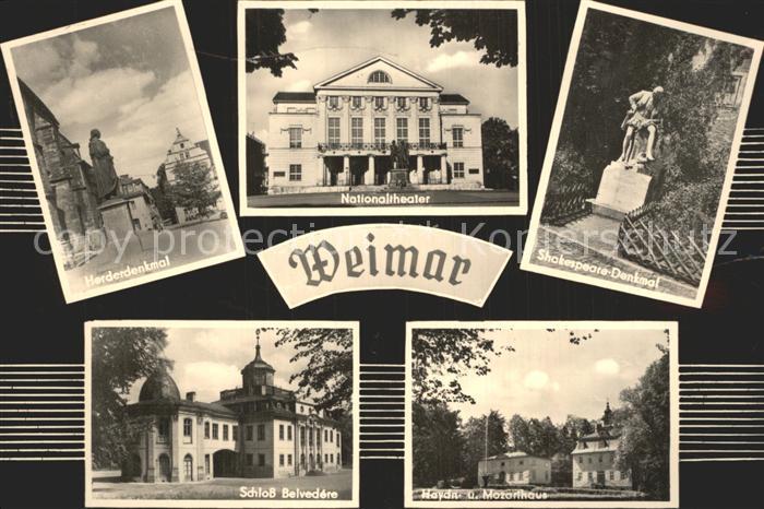 Weimar Thueringen Schloss Belvedere Haydn- und Mozarthaus Shakespeare- Denkmal