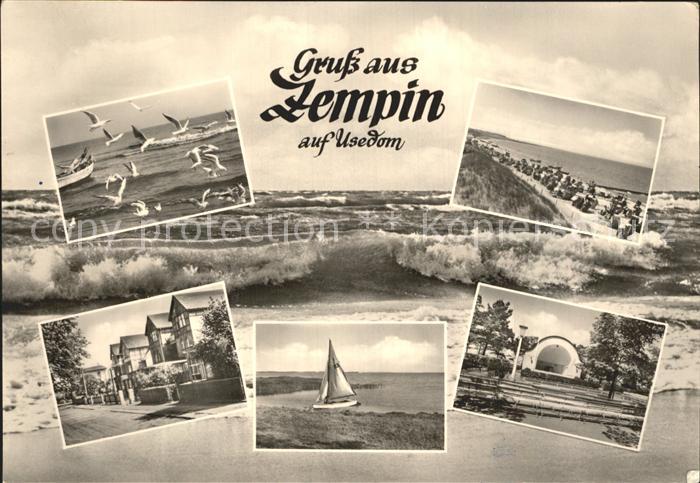 Zempin Strand Moewen Segelboot