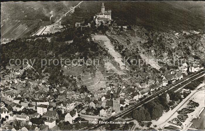 Braubach Rhein Fliegeraufnahme Hotel-Foerst-Kaiserhof