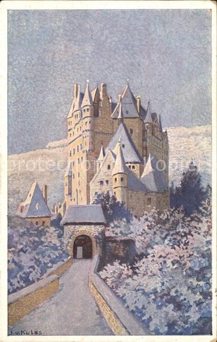 Burg Eltz Kuenstlerkarte J. v. Kulas