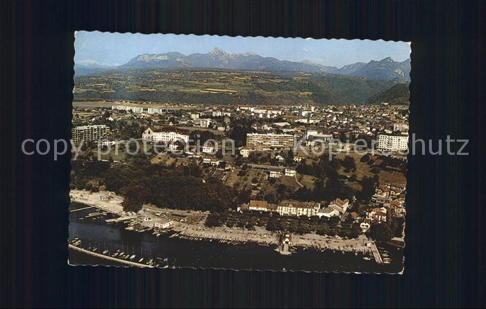 Thonon-les-Bains Fliegeraufnahme Port Ville Massif Dent Oche