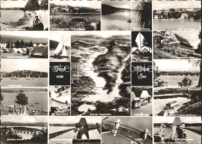 Moehnesee Jugendherberge Camping Fliegeraufnahme