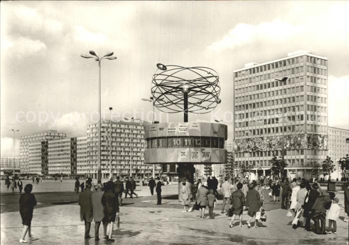 BERLIN  CITY Urania-Saeule Weltzeituhr Haus Lehrers
