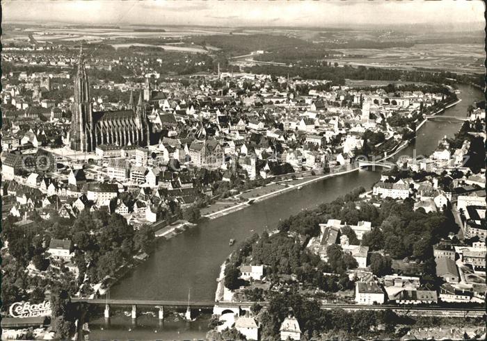 Ulm Donau Fliegeraufnahme