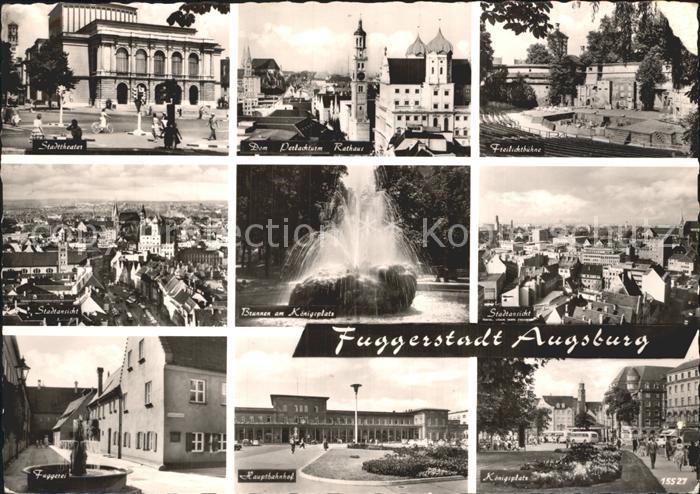 Augsburg Stadttheater Dom Rathaus Koenigsplatz