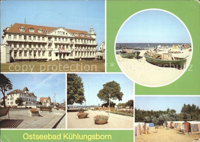 Kuehlungsborn Ostseebad Campingplatz Parkanlage Fischerbooten