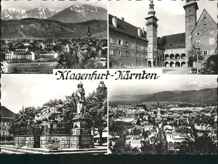 Klagenfurt Woerthersee Brunnen Gebaeude