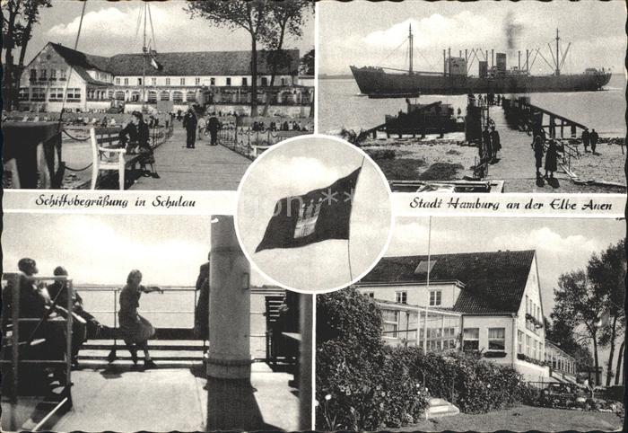 Schulau Wedel Schiffsbegruessung Dampfer