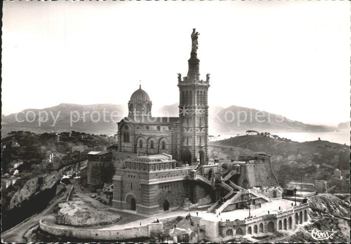 Marseille Bouches-du-Rhone Fliegeraufnahme Notre-Dame Garde