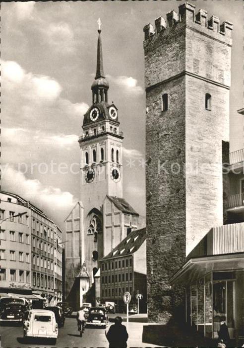 Muenchen Bayern Loewenturm Alter Peter