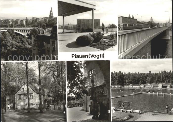 Plauen Vogtland Friedrich-Ebert-Bruecke Freibad Alte Rathaus