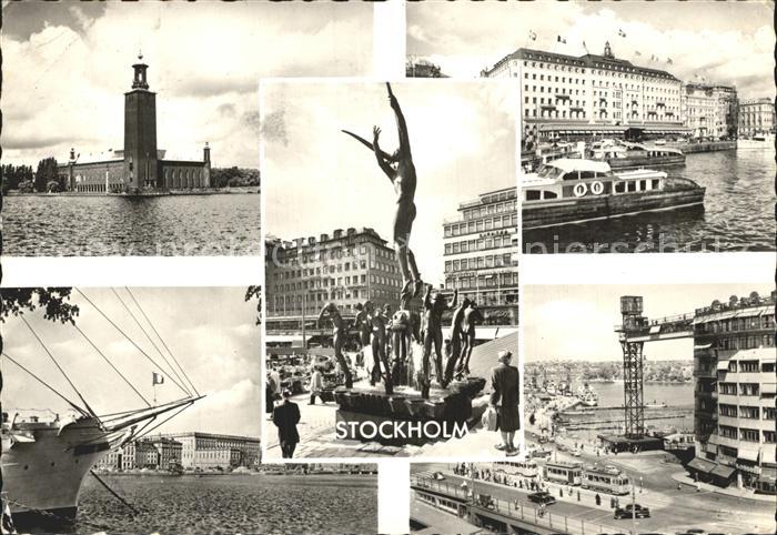 Stockholm Brunnen Gebaeude Hafen