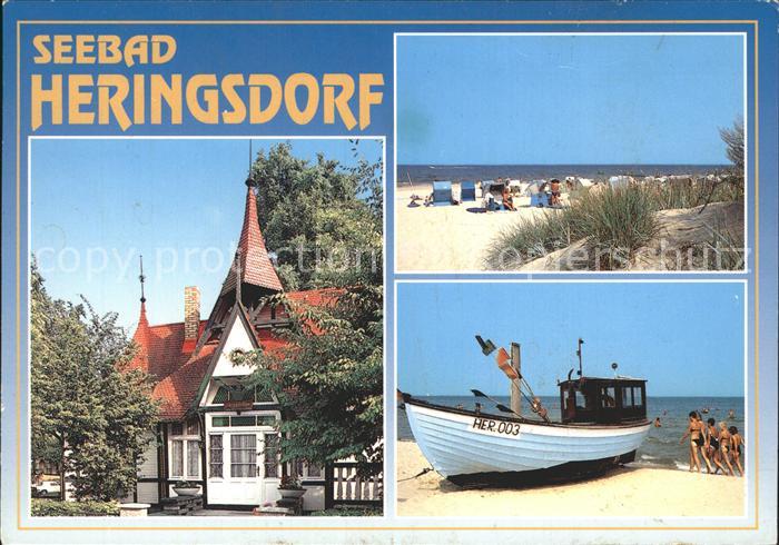 Heringsdorf Ostseebad Usedom Boot Strand Gebaeude