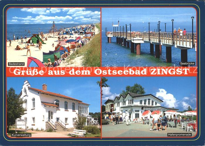 Zingst Ostseebad Seebruecke Hafenpromenade Kurverwaltung Badestrand