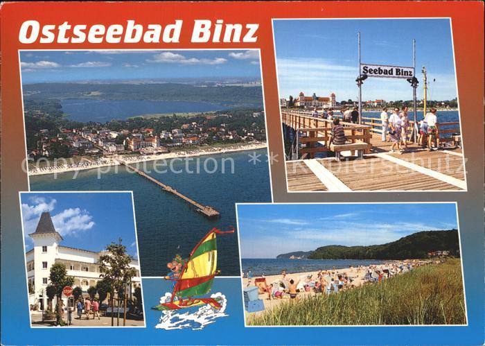 Binz Ruegen Seebruecke Strand Fliegeraufnahme