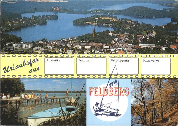 Feldberg Mecklenburg Fliegeraufnahme Boot