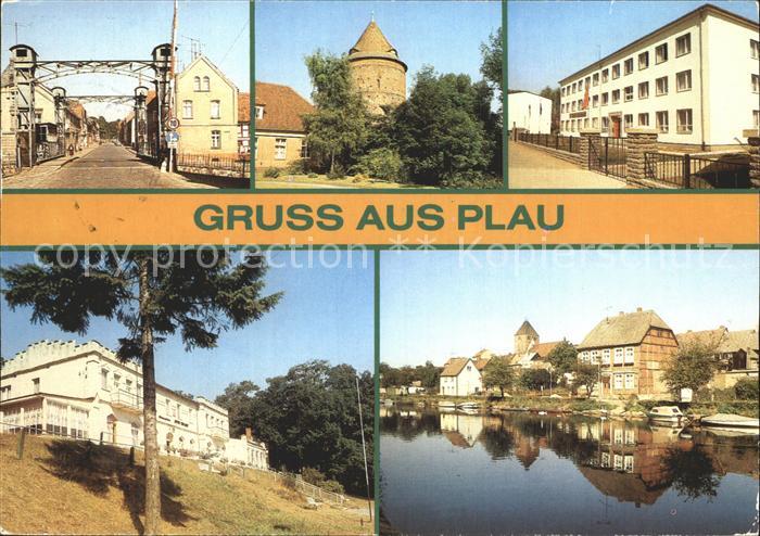 Plau See Grosse Burgstrasse Burgturm Jugendherberge Walter Husemann