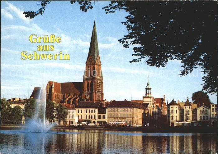 Schwerin Mecklenburg Pfaffenteich evangelische Dom